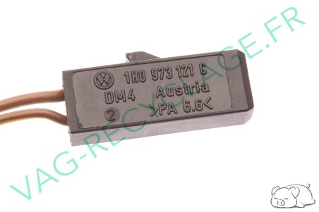 Fiche faisceau 2 pôles noir 1H0973121C pour Audi Seat Skoda Volkswagen - Image 2