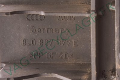 Support pare-choc arrière gauche 8L0807377E pour Audi A3 8L Phase 2 - Image 3