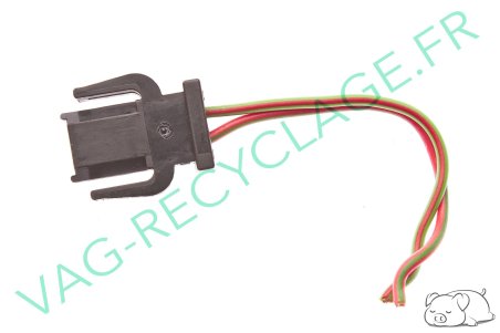 Fiche plate 2 pôles noire 893971632 pour Volkswagen Seat Skoda Audi - Image 2