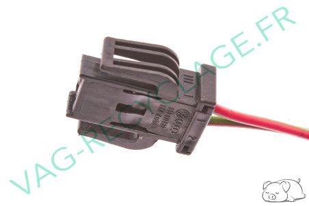 Fiche plate 2 pôles noire 893971632 pour Volkswagen Seat Skoda Audi - Image 3