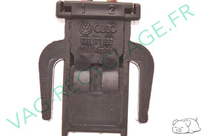 Fiche plate 2 pôles noire 893971632 pour Volkswagen Seat Skoda Audi - Image 5