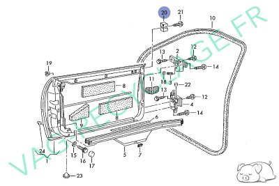 Renfort de fixation de porte gauche 8L3831339 Audi A3 8L 2 portes - Image 6