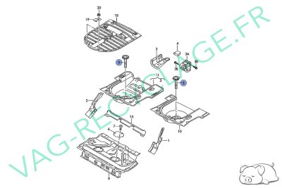 Vis fixation roue de secours 8L0803899B pour Audi A3 8L Audi A4 B5 Audi A6 C5 - Image 4