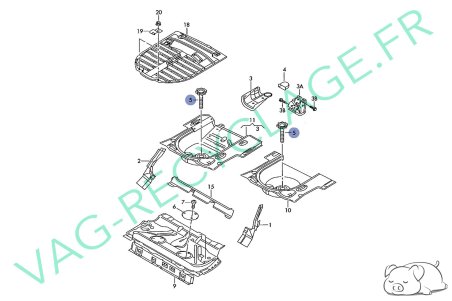 Vis fixation roue de secours 8L0803899B pour Audi A3 8L Audi A4 B5 Audi A6 C5 - Image 4