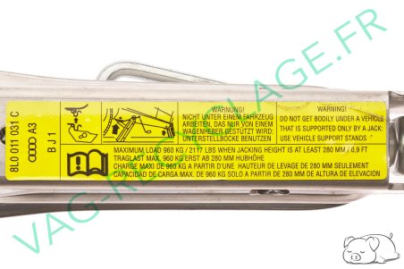 Cric aluminium 8L0011031C pour Audi A3 8L - Image 5