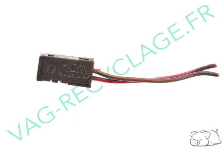 Fiche faisceau 2 pôles noire 8D0972623 pour Audi Seat Skoda Volkswagen - Image 2