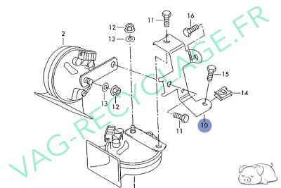 Support avertisseur sonore klaxon double 8L0951169A pour Audi A3 8L Phase 2 - Image 4