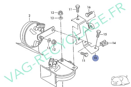 Support avertisseur sonore klaxon double 8L0951169A pour Audi A3 8L Phase 2 - Image 4