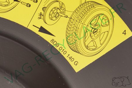 Cache boite à outils roue de secours 8D9012116 Audi A3 8L A4 B5 B6 B7 A6 RS6 - Image 3