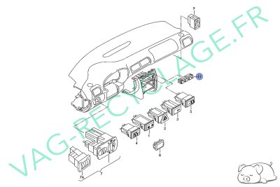 Support interrupteurs 8L0941567 pour Audi A3 8L Phase 2 - Image 5