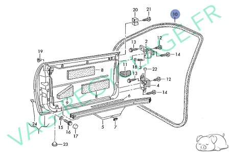 Joint de porte avant gauche 8L3831721 pour Audi A3 8L (2 portes) - Image 3