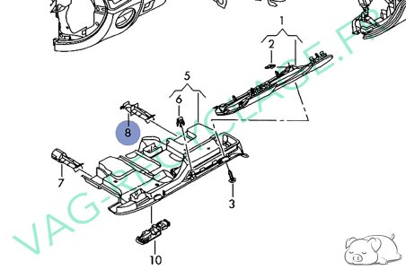Equerre de fixation du cache sous le volant 1J1858219B Audi A3 8L Audi Q7 TT - Image 5