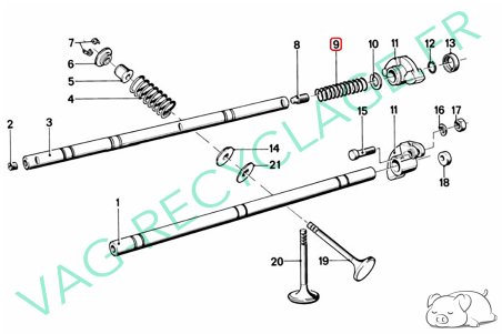Ressort culbuteur moteur M10 / M30 11330634125 Bmw E9 E21 E30 E12 E28 E34 E23 - Image 2
