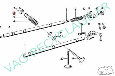 Coupelle ressort soupape moteur M10 / M30 1252899 Bmw E21 E30 E12 E28 E34 E23 - Image 4