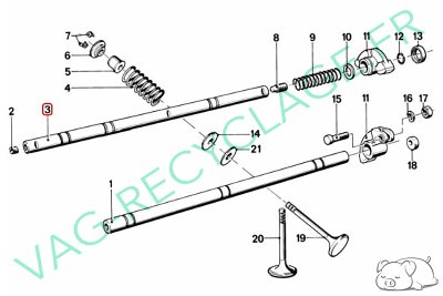 Axe culbuteurs échappement pour moteur M10 11330634100 Bmw 2002 E21 E30 E12 E2 - Image 5
