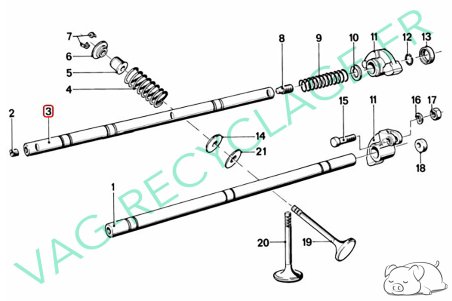 Axe culbuteurs échappement pour moteur M10 11330634100 Bmw 2002 E21 E30 E12 E2 - Image 5