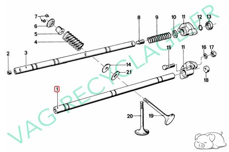 Axe culbuteurs admission pour moteur M10 11330634100 Bmw 2002 E21 E30 E12 E28 - Image 5