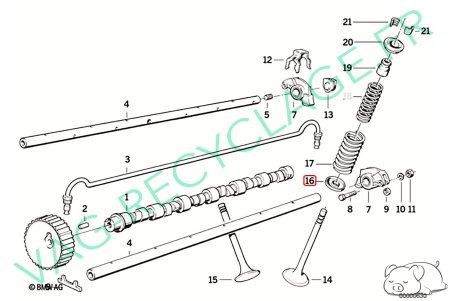Coupelle inf. ressort de soupape 11340626116 Bmw 2002 E21 E30 E12 E28 E24 E23 - Image 4
