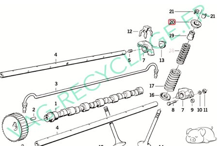 Coupelle ressort soupape moteur M20 11341280649 Bmw E21 E30 E12 E28 - Image 4