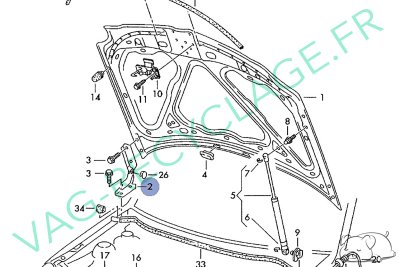 Charnière de capot moteur gauche 6Q0823301C pour Volkswagen Polo 4 9N 9N3 - Image 4