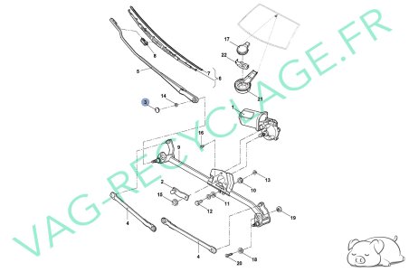 Cache boulon de bras essuie-glace 1J0955205A Audi Volkswagen Seat Skoda - Image 4