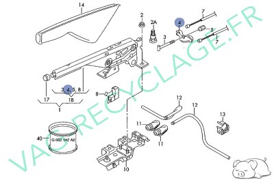Palonnier câbles de frein à main 1J0711399A Audi A3 8P 8L Audi RS3 Audi TT - Image 4
