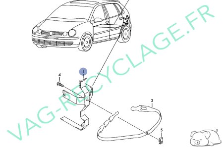 Support triangle de signalisation et trousse de secours 6Q6860269D pour Polo 4 - Image 5