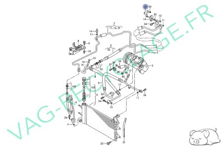 Support tuyaux de climatisation 6Q0816811A pour Volkswagen Polo 4 Polo 5 Fox - Image 4