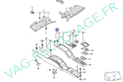 Tapis caoutchouc vide poche console centrale 6Q1863301 pour Polo 4 9N 9N3 - Image 4