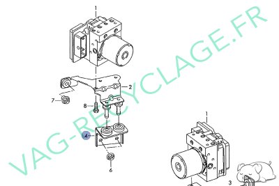 Support bloc ABS 6Q1614235C pour Volkswagen Polo 4 9N 9N3 et Fox - Image 5