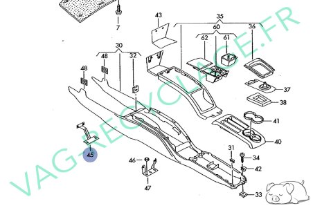Equerre de fixation console centrale 6Q0863441A pour Volkswagen Polo 4 9N 9N3 - Image 4