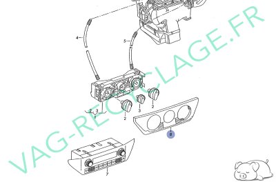 Cache commande chauffage 6Q0820075C pour Volkswagen Polo 4 9N 9N3 - Image 6