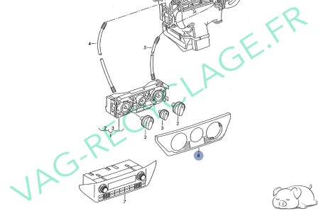 Cache commande chauffage 6Q0820075C pour Volkswagen Polo 4 9N 9N3 - Image 6