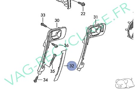 Cache poignée de maintient arrière droite 6Q4867172C pour Polo 4 9N 9N3 - Image 6