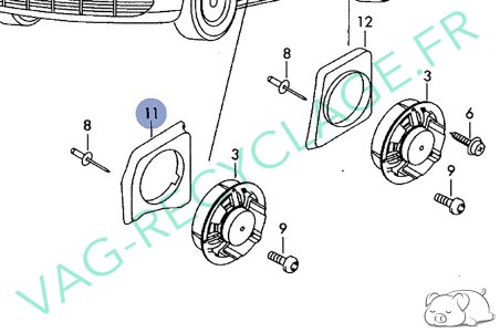 Cache haut-parleur avant droit 6Q0035218C pour Volkswagen Polo 4 9N 9N3 - Image 4