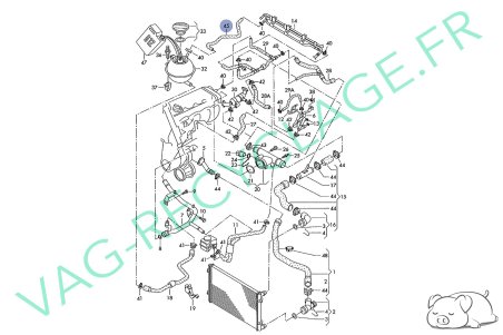 Durite liquide de refroidissement 6Q0121447AM Polo 4 9N3 Fox 1.4 TDI - Image 4