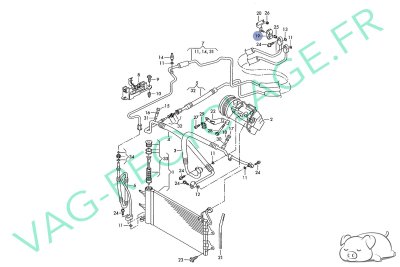 Collier tuyaux de climatisation 701820774A Fox Polo 4 Polo 5 Transporter T4 - Image 5