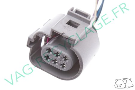 Prise vanne EGR 6 pôles 1J0973713G pour Audi Seat Skoda Volkswagen - Image 5