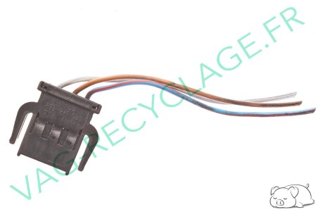 Fiche plate 3 pôles noire 893971633 pour Volkswagen Seat Skoda Audi - Image 2