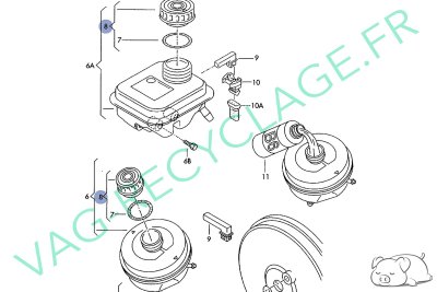 Bouchon réservoir liquide de frein 6N1611349B Audi 80 100 Audi A1 A4 A6 A8 RS4 - Image 4