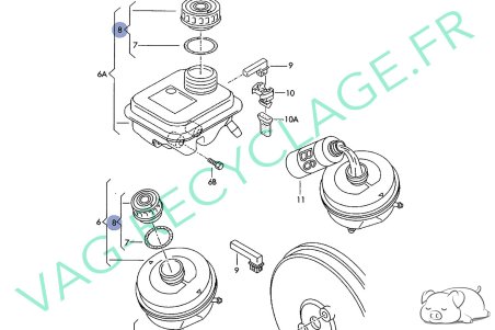 Bouchon réservoir liquide de frein 6N1611349B Audi 80 100 Audi A1 A4 A6 A8 RS4 - Image 4