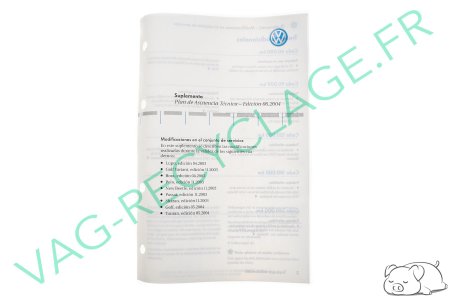 Suplemento plan de Asistencia Técnicas pour Polo 4 Phase 2 9N3 (en espagnol) - Image 1