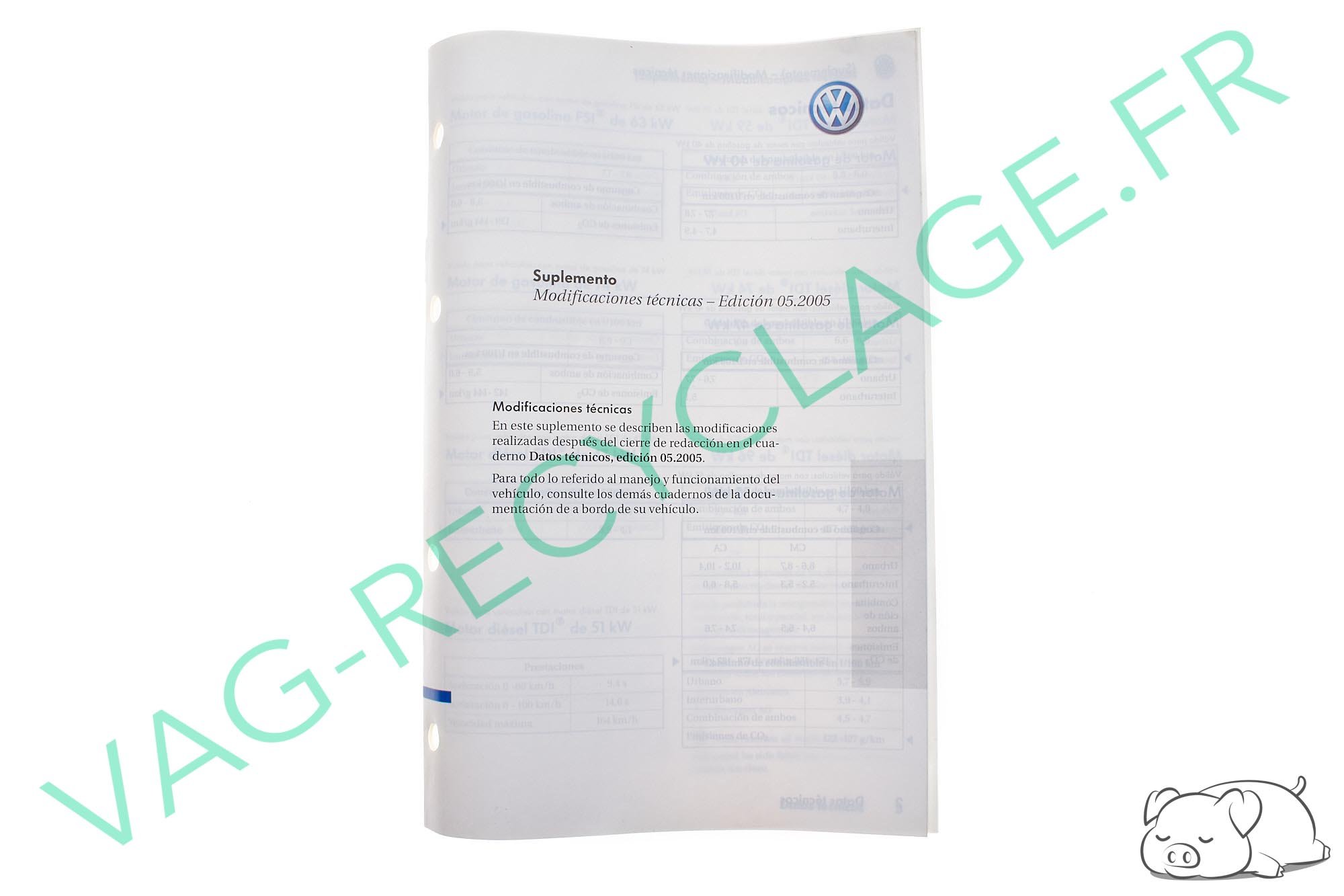 Suplemento Modificaciones técnicas pour Polo 4 Phase 2 9N3 (en espagnol) - Image 1