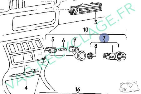Allume cigare diam. 19mm 171919305C Golf 1 Golf 2 Polo Scirocco Passat (Moyen) - Image 4