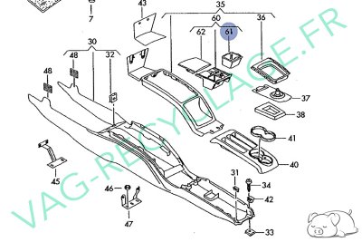 Cendrier console centrale 6Q0857309C pour Polo 4 9N et Polo 4 9N3 - Image 5