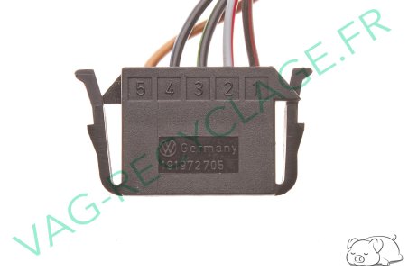 Boitier fiches plates noir 5 pôles 191972705 pour Audi Seat Skoda Volkswagen - Image 2