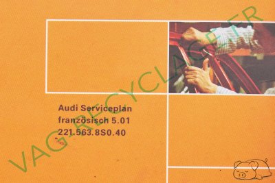 Plan d'entretien 221.556.8S0.40 pour Audi A3 8L - Image 3