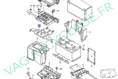 Support boite à fusibles sur la batterie 1J0915345B pour Audi A3 8L Phase 2 - Image 4