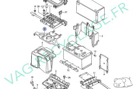 Support boite à fusibles sur la batterie 1J0915345B pour Audi A3 8L Phase 2 - Image 4