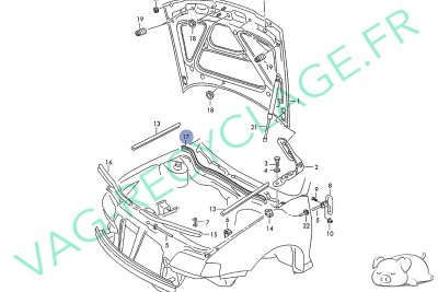 Joint de capot moteur 8L0823723 pour Audi A3 8L - Image 5